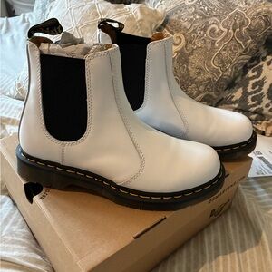 Dr. Martens women’s White Chelsea Boots